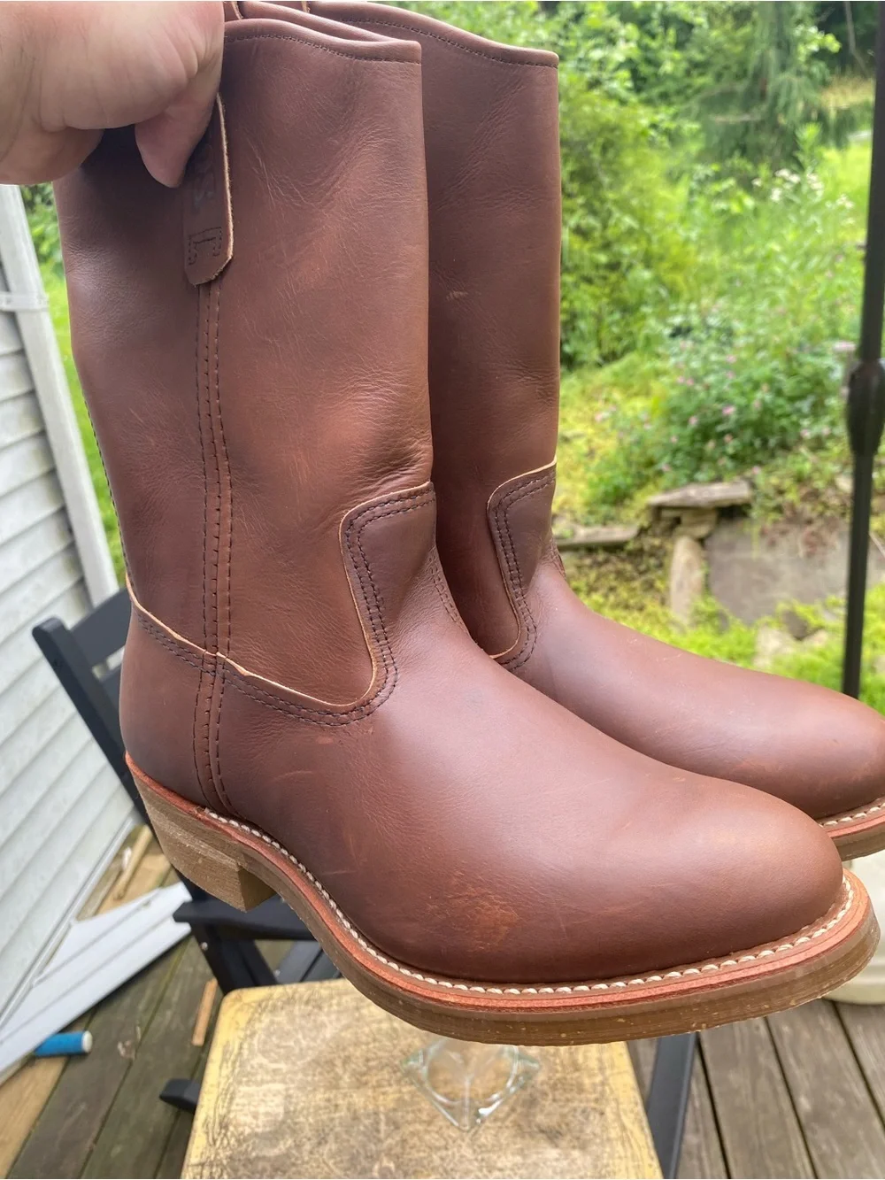 Red Wing Pecos Brown Leather soft toe pull on Boots